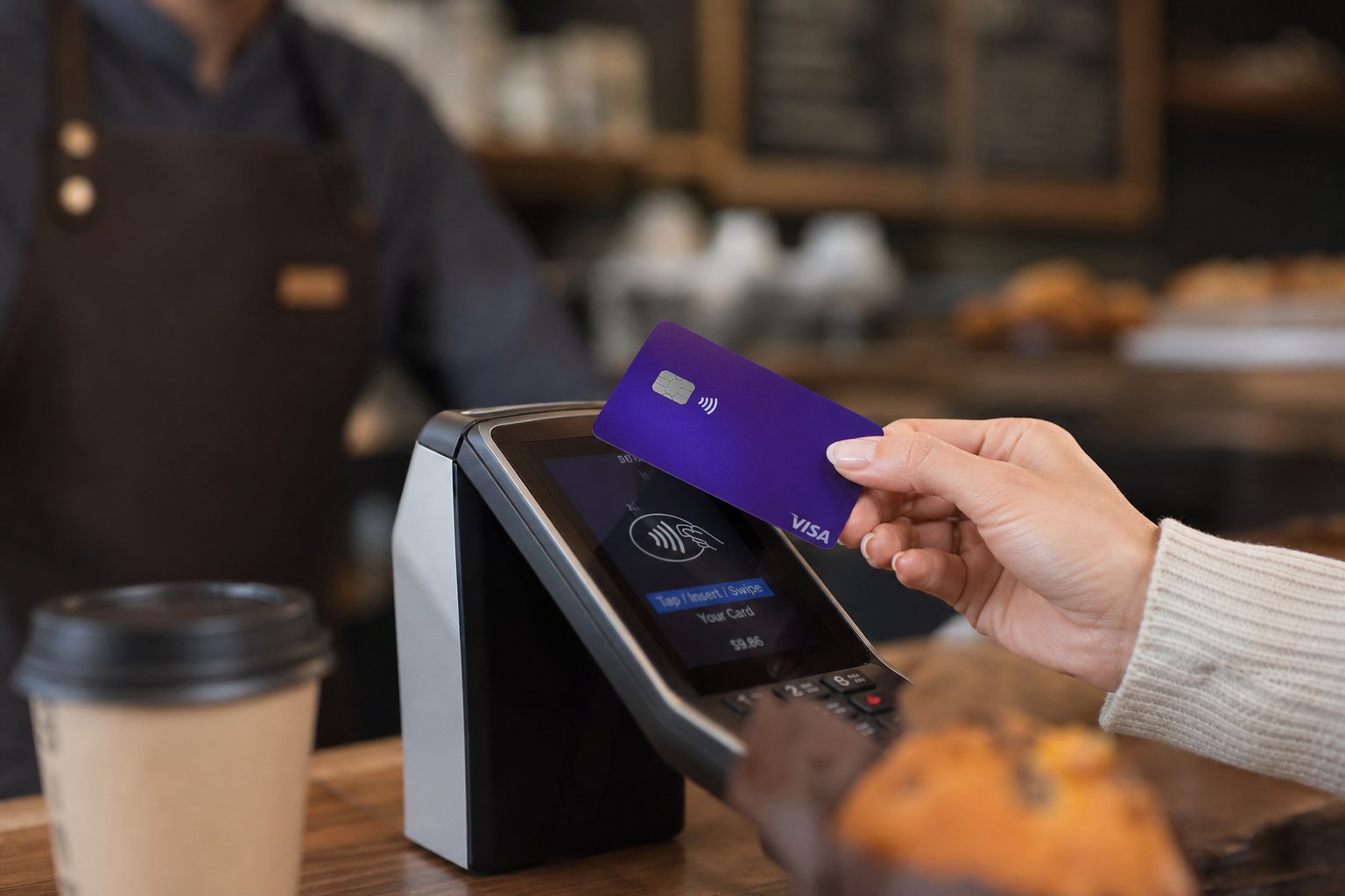 Contactless payment with a card managed through the Truist app