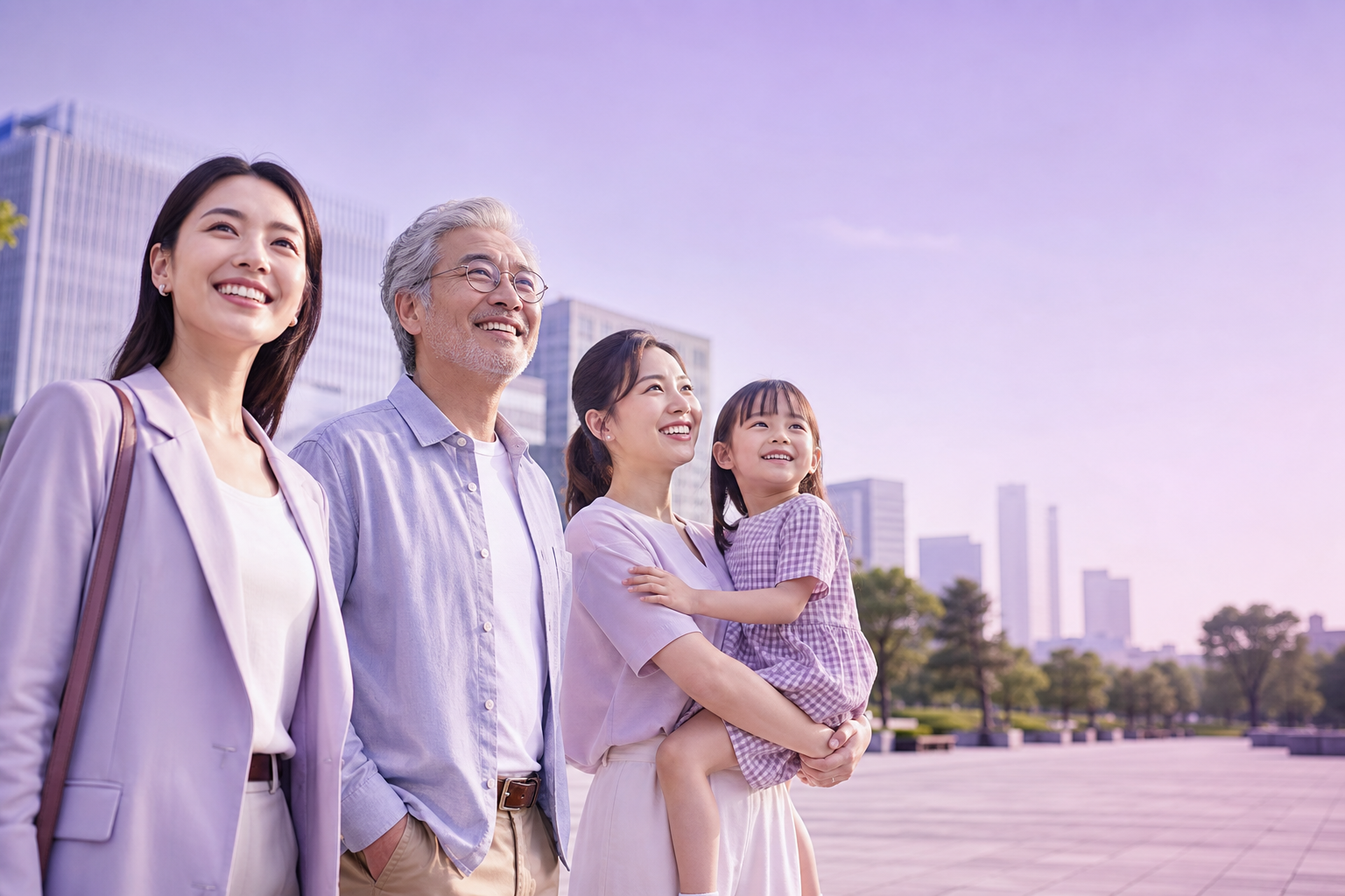 Diverse group of Truist Financial customers standing together outdoors